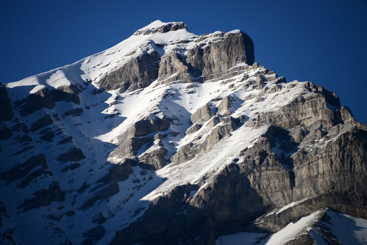 25B Cascade Mountain Shines In The Late Afternoon Sun From Banff In Winter